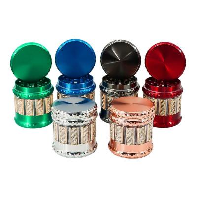 China Diamond FF519 63mm Tobacco 4Layers Spice Grinder Custom LOGO Pepper Crusher Zinc Alloy Metal Herb Grinder for sale