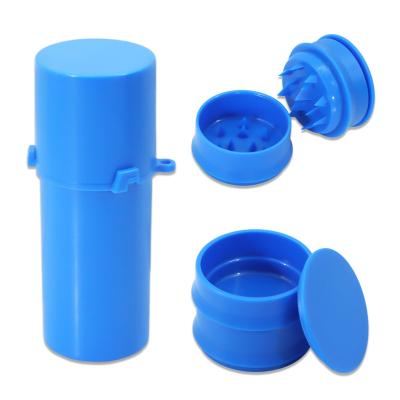 China 2 in 1 FF524 47mm Tobacco Spice Grinder 2 in 1 Pepper Colorful Detachable Plastic Herb Grinder Grinder for sale