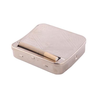 China HH346 Eco-friendly Wholesale Cigarette Storage Container Waterproof Metal Cigarette Package Semi-automatic Cigarette Smoking Boxes for sale