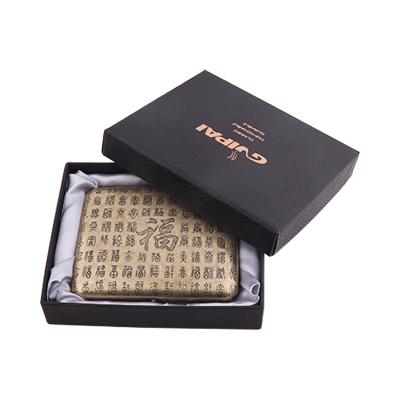 China Waterproof Smoking Package Flip Cover Carved Cigarette Boxes Eco-friendly Cigarette Storage Factory HH348 Container Metal Cigarette for sale