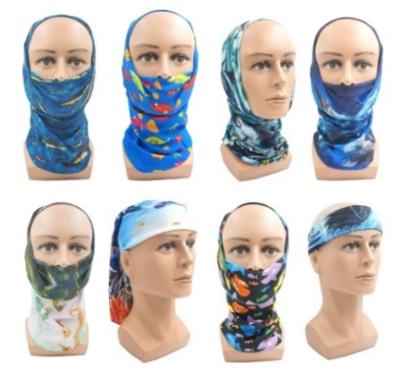 China 3D Ocean Fishing Theme Neck Cuff Cartoon Sporty Breathable Underwater Coral Reef In The Ocean Balaclava Neck Warmer for sale