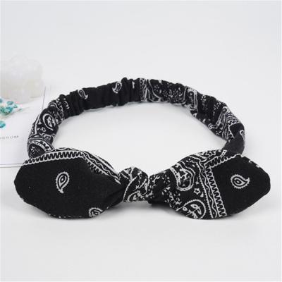 China Fashion New Paisley Headband Rabbit Ear Hairband Makeup Wash Face Yoga Headband Ladies Hair Accessories for sale