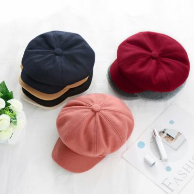 China Character New Arrive Peaked Beret Driving Octagonal Hat Women Newsboy Gatsby Hat Baker Sunscreen Female Painter Tour Hat for sale