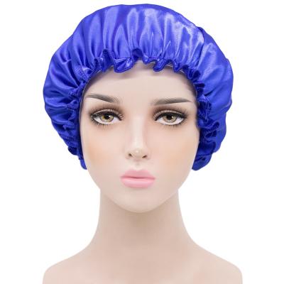 China Casual Hot Salesman Satin Cowl Hair Hat Adjust Curly Soft Hair Sleep Night Cover Senior Hat Styling Accessories for sale