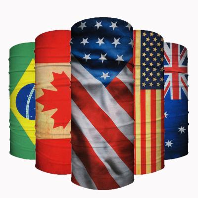 China Multifunctional Muti-function Country Flag Neck Cuff Seamless Bandanas for sale