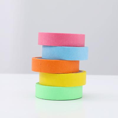 China Waterproof Colored Ribbon Wholesale Decoration Crepe Paper Painters Colored Ribbon for sale