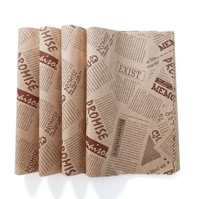 China Food Wrapping Waxed Paper Wrapper Greaseproof Wax Coated Hamburger Paper Wrapper for sale