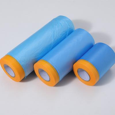 China Waterproof HDPE Film Masking Tape For Car Automotive Paint Masking Film for sale