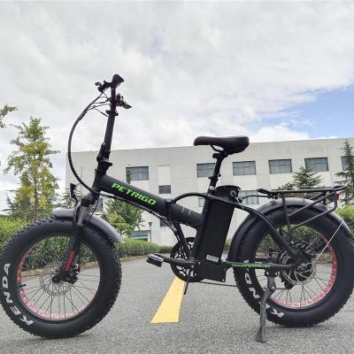 China PETRIGO Aluminum Alloy CHEAP BIKE 48V 500W Motor Electric Bike China 20 Inch Mountain Bike Lithium Battery Tire Fat Folding Electric Bike for sale