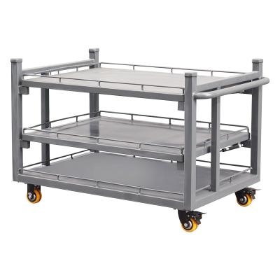 China Q235 Trolley Steel Car Tool Rolling Trolley Without Drawer For Car Beauty Mechanics Tool Trolley for sale