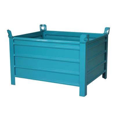 China Q235 Logistics Transport Box Metal Stackable Steel Materials Storage Cages Heavy Duty Turnover Box for sale