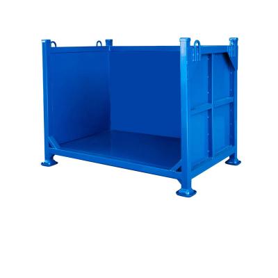 China Hot Selling Q235 Three Side Open Transport Box Container Metal Turnover Box for sale