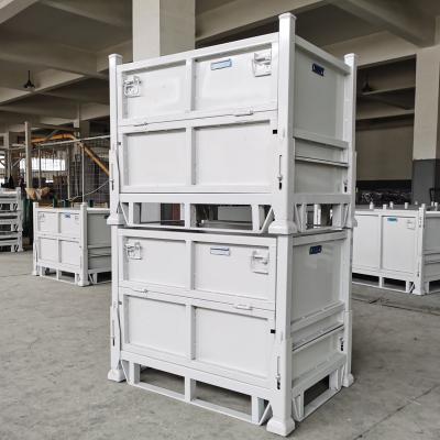 China Steel Collapsible Metal Crates Heavy Duty Large Liquid Juice Transport Q235 Intermediate Bulk Containers for sale