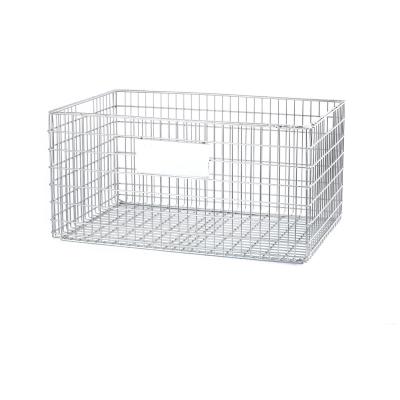 China Industrial Special Shaped Welded Galvanized Metal Turnover Basket Iron Wire Mesh Transport Net Cage Q235 for sale