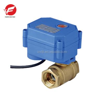 China CWX-15N Ball Water Valve Brass1'' DN25 CR04 ADC9-24v DC12v General Two Way Motorized Automatic Control Valve for sale