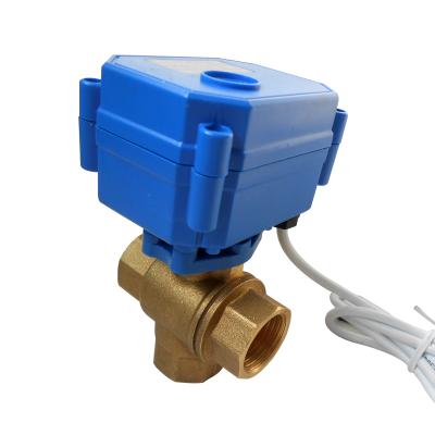 China 2018 New General Electric Brass Three Way Motor Ball Valve for sale