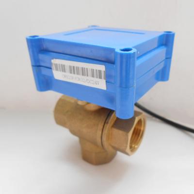 China General Electric 2 3 5 Threads CR01 CR02 CR03 CR04 Actuator Control 1/4inch To 1inch L/T Flow 3 Way Motorized Ball Valve for sale