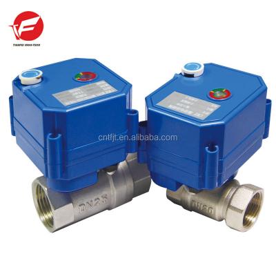 China CWX-25S 2 Way Electric Motor General Ball Valve With Manual Override 2.5NM Stainless Steel Torque 1/2