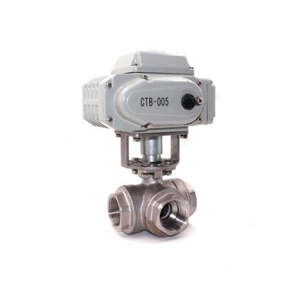 China General Motorized Flow Control Valve 3 Way Electric Valve Motorized Stainless Steel for sale