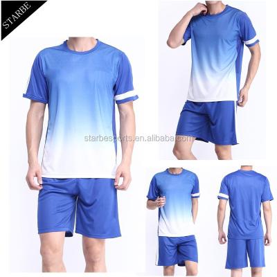 China Latest Quick Dry Soccer Jersey Design, Soccer Design Color Black Uniform Blue Yellow for sale