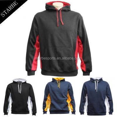 China White Pullover Anti-pilling Mens Custom Design Red Black 300grams French Cotton Terry Two Tone Hoodies for sale