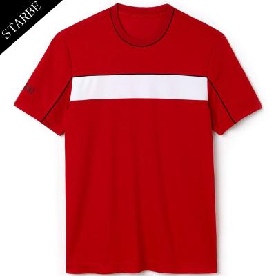 China Various Colors Anti-pilling Summer O-neck T-shirts Fashionable Red T-shirt for sale