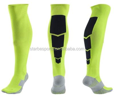 China Breathable Knee High Football Socks Long Socks Antibacterial Custom Made Custom Football Socks for sale