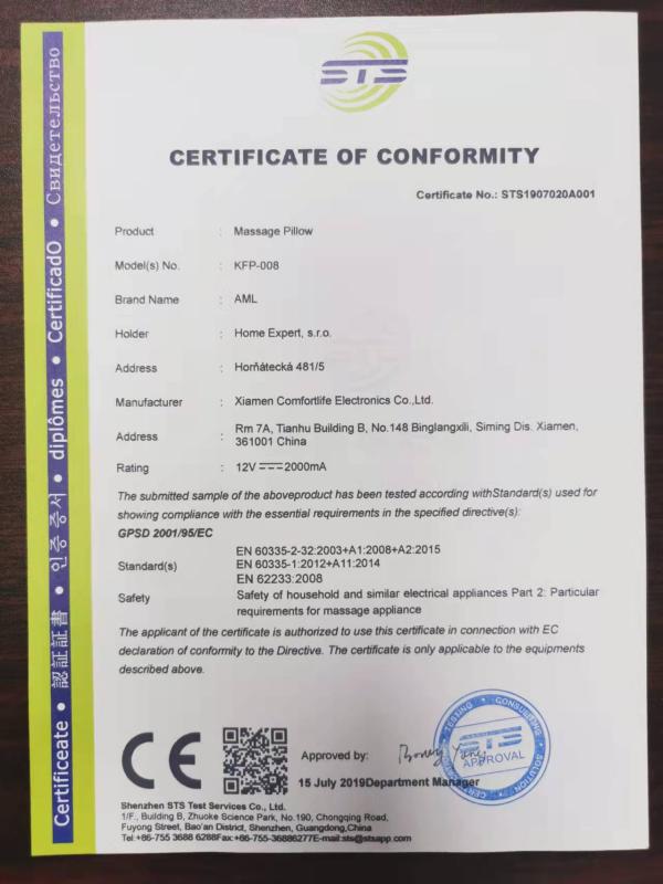 CE - Xiamen Comfortlife Electronics Co., Ltd.