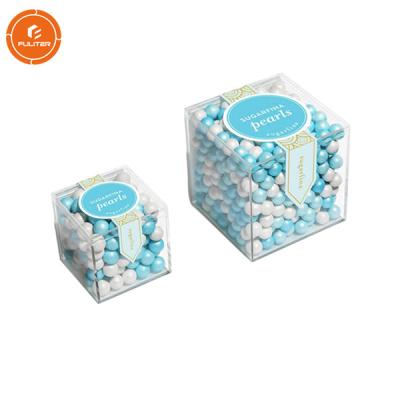 China Decent Acrylic Candy Boxes 55 * 55 * 55 / 65 * 65 * 65 Mm SGS Approved for sale