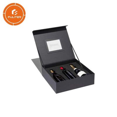 Chine Le boîte-cadeau de papier de vin de bouteille de luxe superbe de la coutume 3/peut être style adapté aux besoins du client de taille à vendre