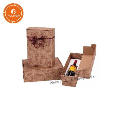 China Caja de regalo simple y abundante del vino de la botella de vino con las ventanas claras en venta