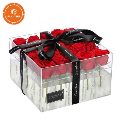 China Luxury transparent plastic flower gift box high quality transparent gift box for sale