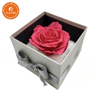 China Unique small single rose luxury round flower box / special custom printing for sale