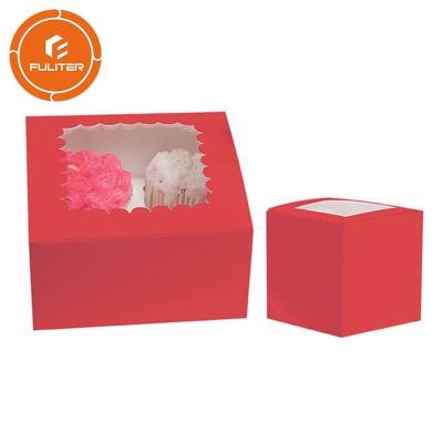 China Customized luxury personalized pla cake box / cake box with handle for sale