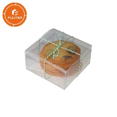 China Simple and generous plastic cake box transparent cake box PLA box Logo printing design matte film for sale