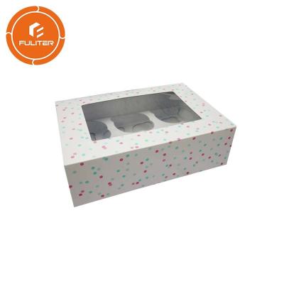 China Custom light weight square cake box, white cake box with handle for sale