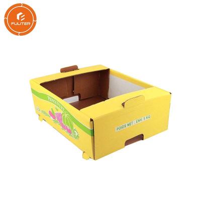 China Corrugated cardboard fruit box 120g kraft paper white / brow colour for sale