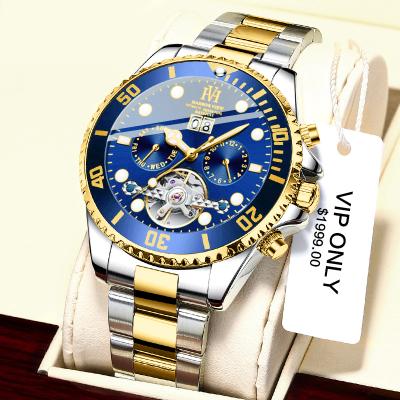 China Automatic Date Classic Customized Tourbillon Top Movement Mechanical Automatic Watches Stainless Steel Reloj Hombre 2006 Watch for sale