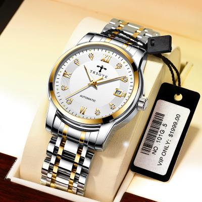 China Low MOQ TRSJ8381 TRSOYE Stainless Steel Men's Automatic Mechanical Waterproof Wristwatches Date New Arrival 2020 New Design Automatic Wristwatches for sale