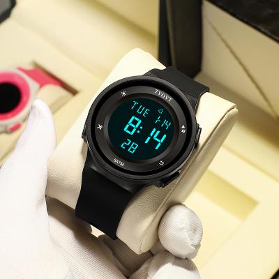 China New product customized logo silicone sport alarm watch waterproof led display ditigal watch for sale