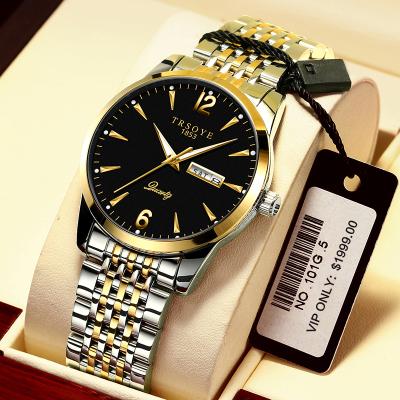 China OEM Waterproof Skeleton Automatic Quartz Watch Gift Atmosphere Fashion Stainless Steel Automatic Wristwatches 3 Date Watches For Man TRSOYE TRS068 for sale