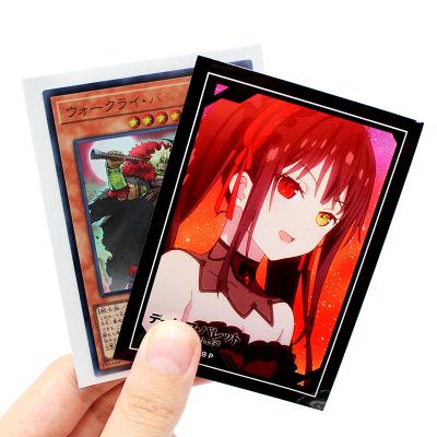 China Reused Materials Trading Card Sleeves 66 91Mm Art Design Anime Card Sleeves For Game Protector Card for sale