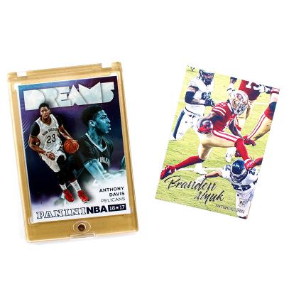 China Recycled Materials 35Pt One Touch Magnetic Card Holder Protective Toploader Case Acrylic Baseball Basketball Collectible Card Sleeves UV for sale