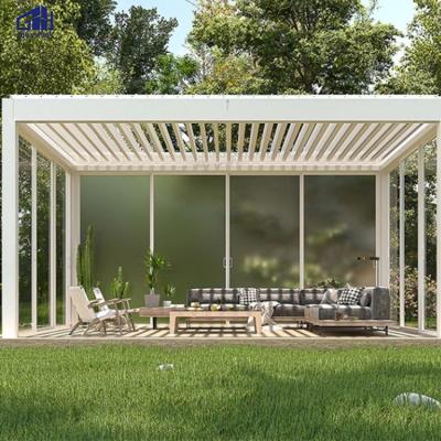 China 3x3 3x4 4x4m OEM Factory Modern Outdoor Bioclimatic Pergola Canopy Easily Assembled Aluminum Pergola for sale