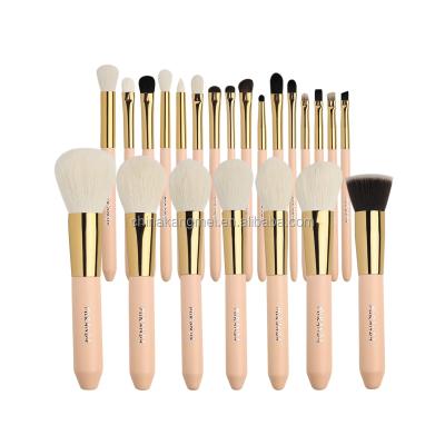 China Angular Blush Free Sample Professional Custom Logo Makeup Brush Goat Hair Makeup Brush Set for sale