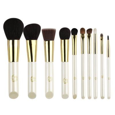 China Angular Blush 10pcs Premium Goat Hair Makeup Brush Lovely Cosmetic Brushes for sale