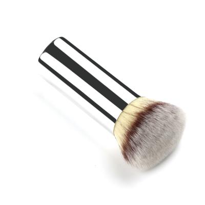 China Angular Blush Flat Surface Powder Kabuki Brush / Black Metal Cosmetic Makeup Kabuki Brush for sale