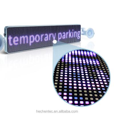 China Car Rear Window Wireless Remote Control Support To Play Text GIF Images Car Interactive Advertising LED Display for sale