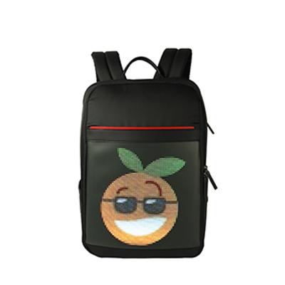 China With USB Wireless Control Wholesale Mobile Phone Factory Cartoon LED Display Full Color Smart Backpack for sale