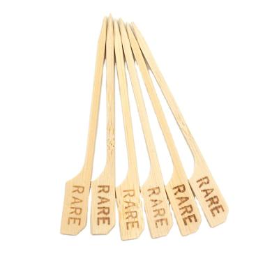 China 9/12/15 Cm Paddle Rotating BBQ Skewer Bamboo Gun Skewer With Customize Logo for sale